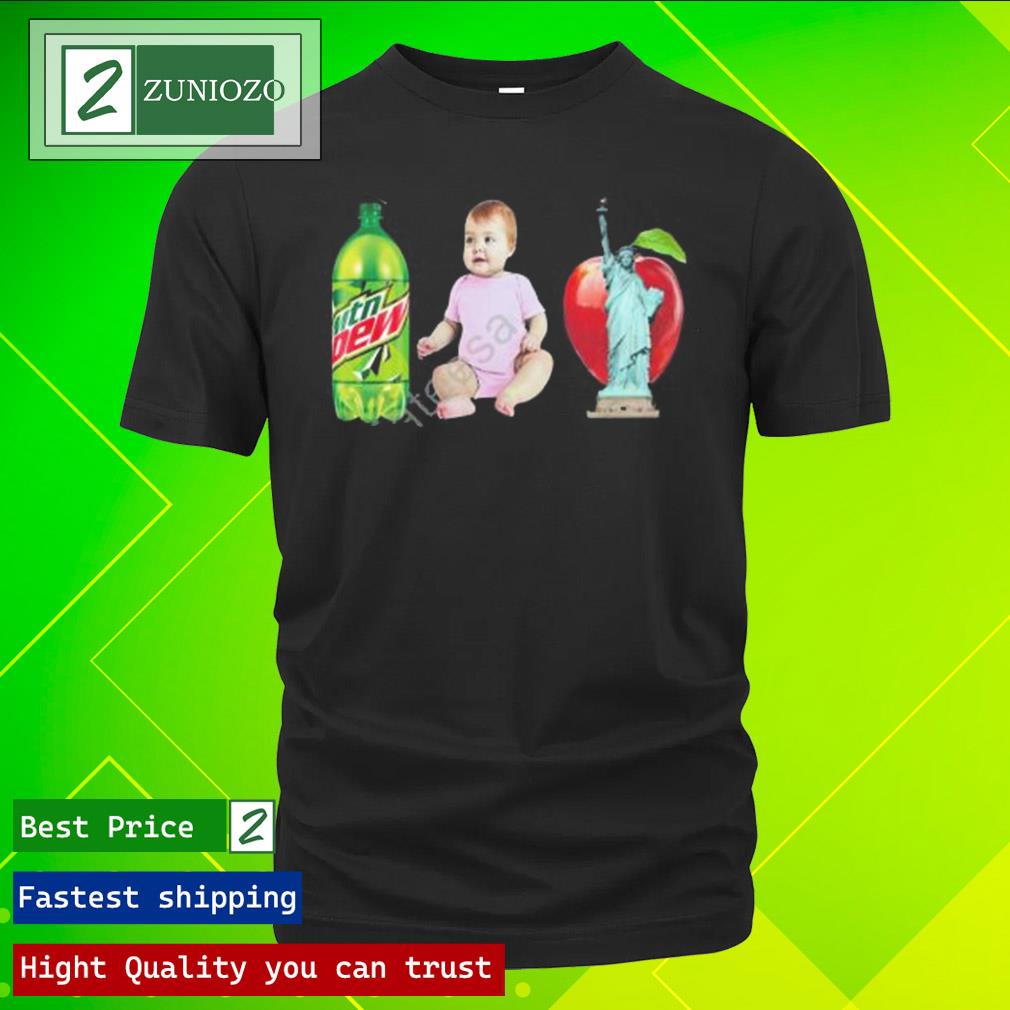 Official mtn dew baby apple statue of liberty Shirt