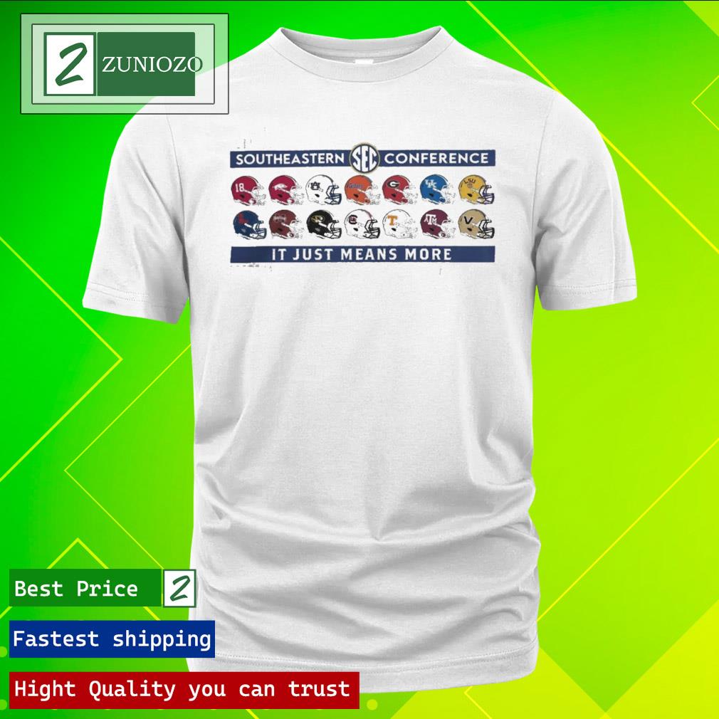 Official 2023 24 SEC Football Helmet Logo T-Shirt