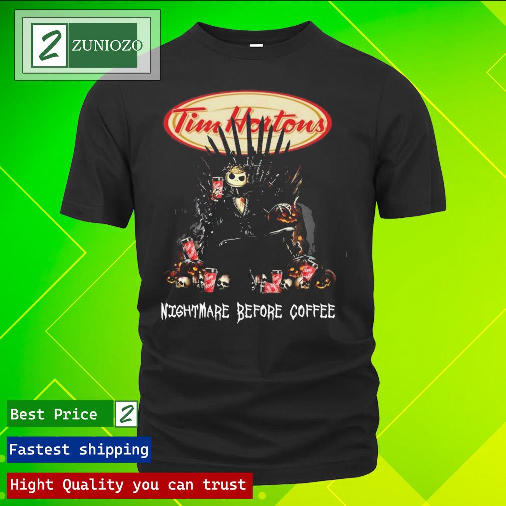 Official 2023 Tim Hortons – Nightmare Before Coffee T-Shirt