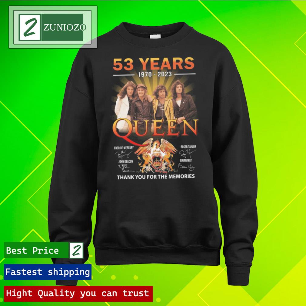 Official 53 years 1970-2023 queen thank you for the memories signatures Shirt longsleeve