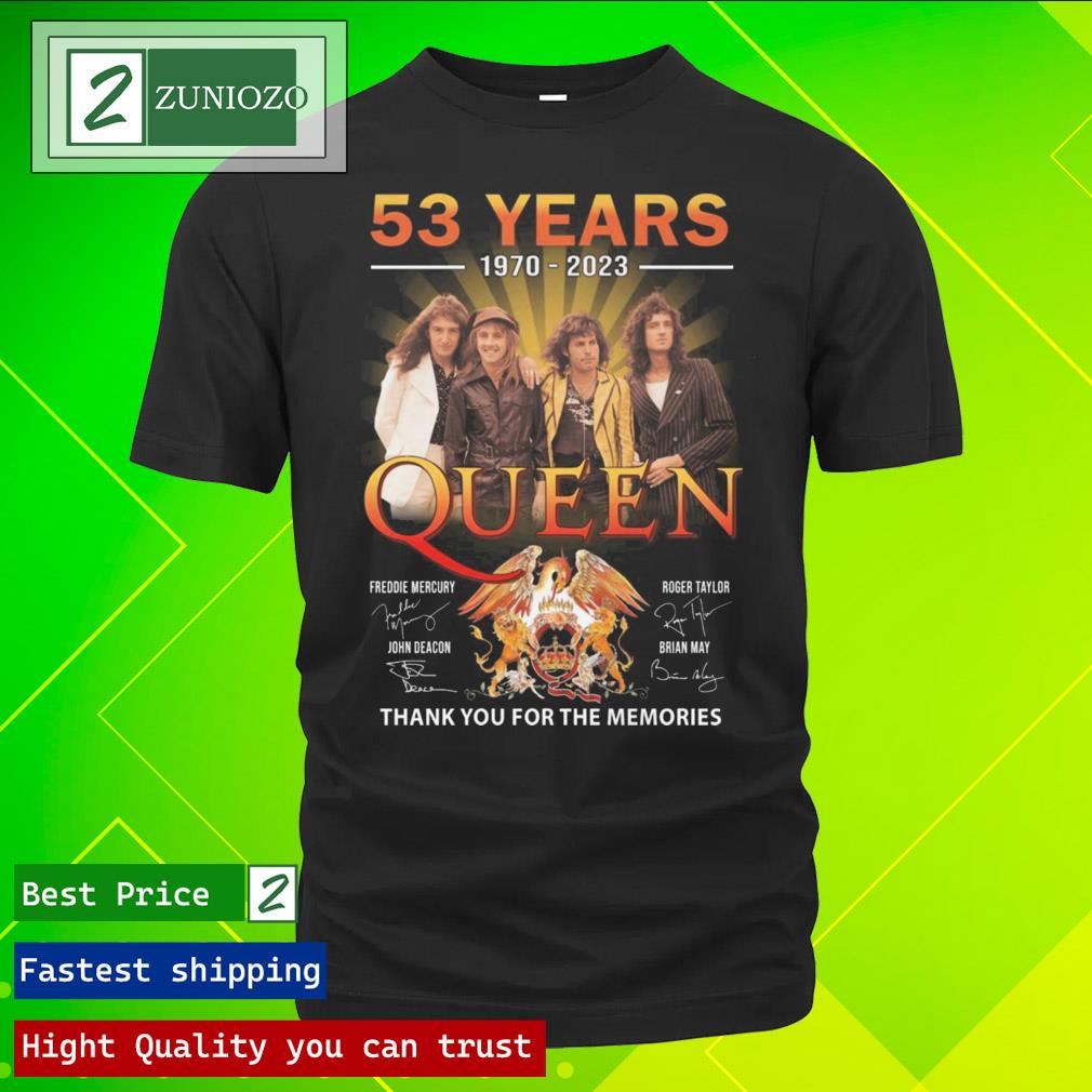 Official 53 years 1970-2023 queen thank you for the memories signatures Shirt