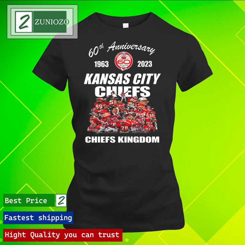 Official 60th anniversary 1963-2023 season Kansas city Chiefs Chiefs Kingdom Shirt ladies tee shirt