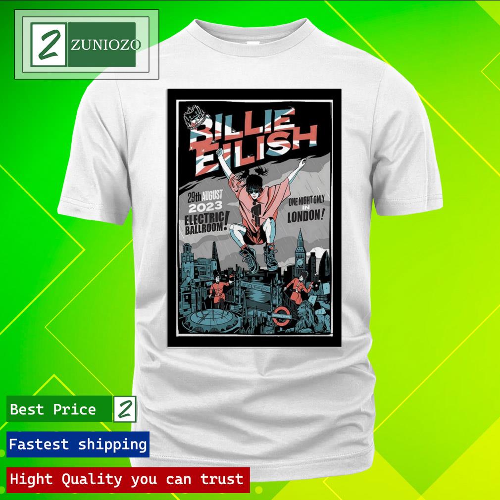 Official billie Eilish August 29 2023 Electric Ballroom Poster Shirt