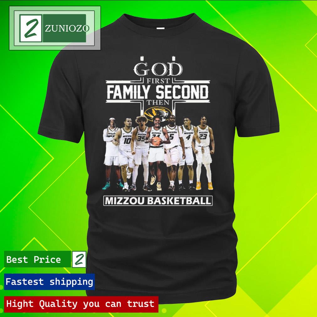 Official god first family second then mizzou basketball T Shirt