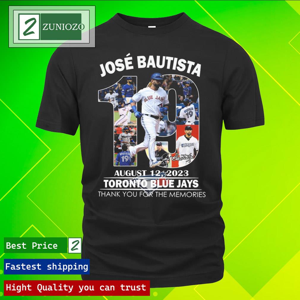 Official jose bautista august 12 2023 toronto blue jays thank you for the memories signatures Shirt