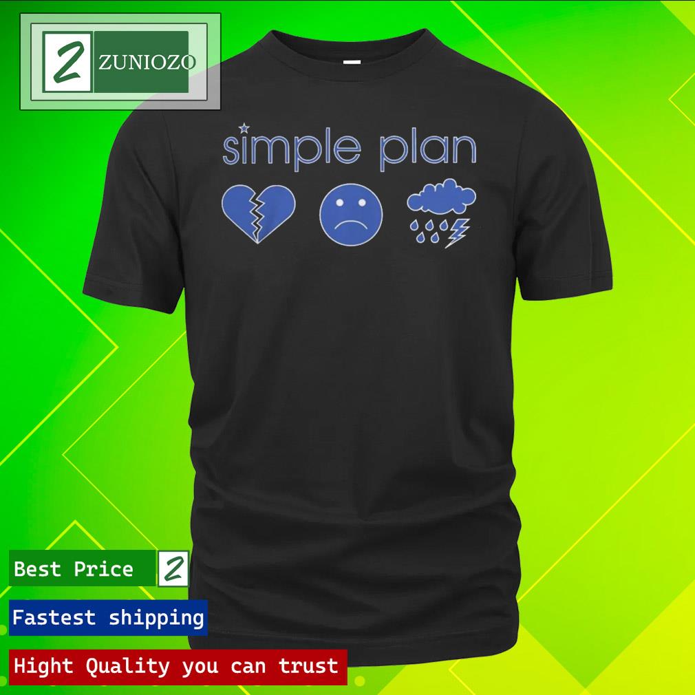 Official simple Plan Vintage 3 Icon Logo Shirt
