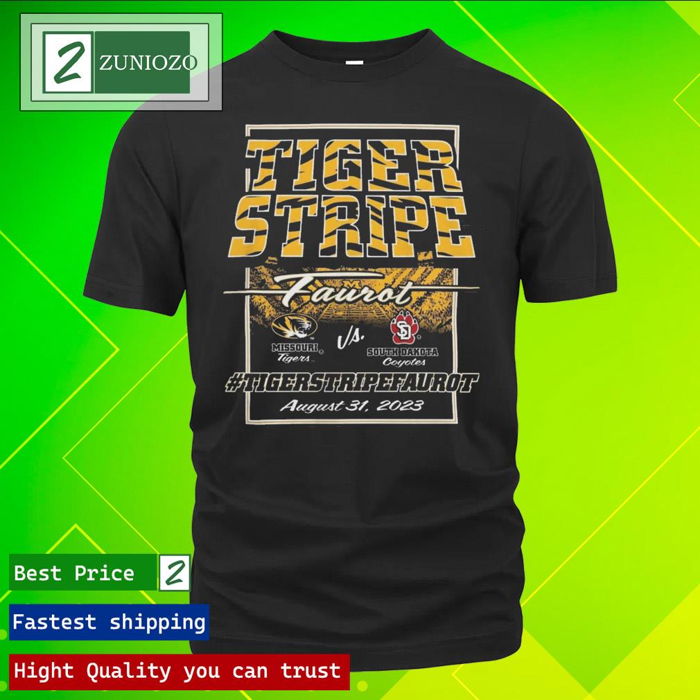 Official tiger Team Mizzou Vs South Dakota Tiger Stripe Gameday T Shirt