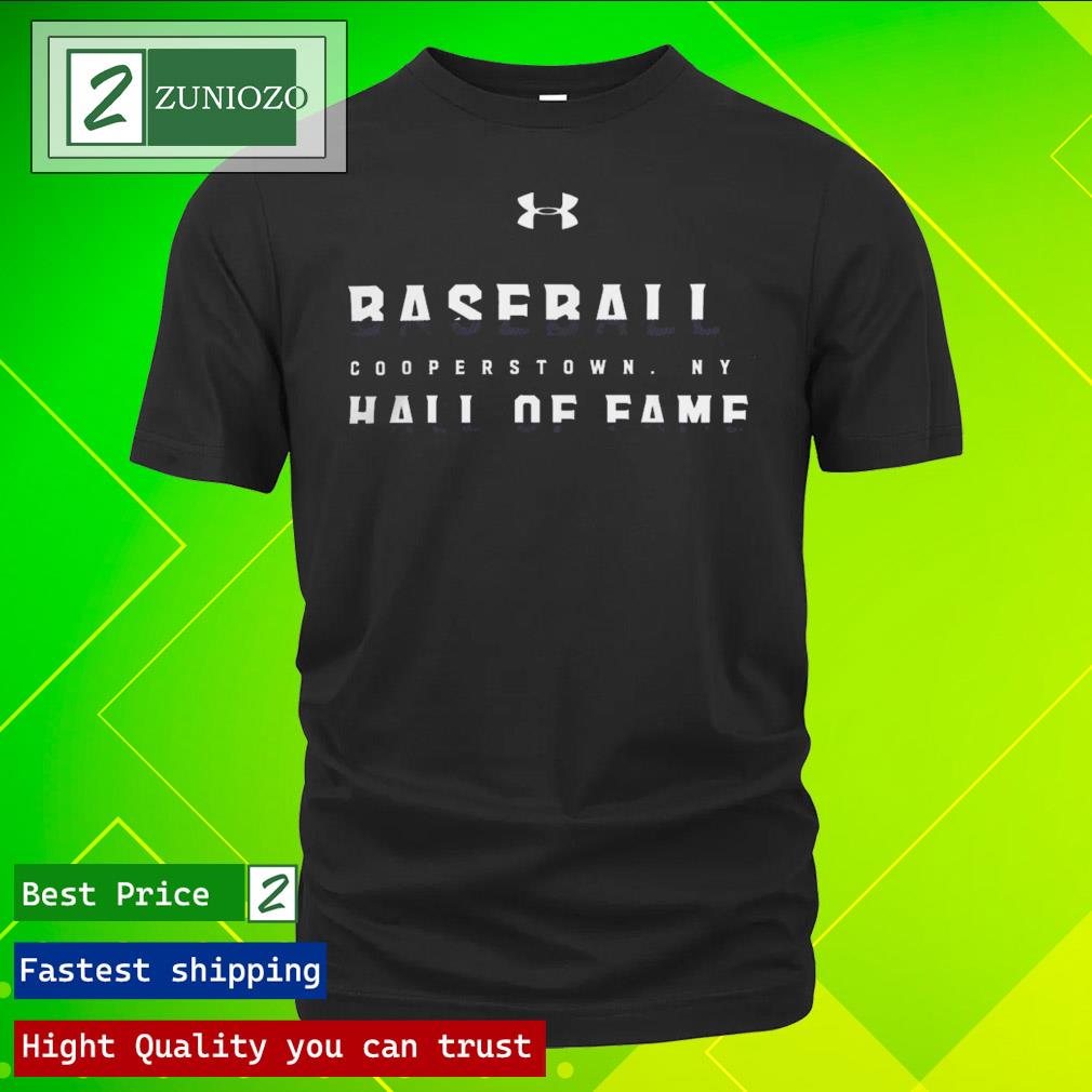 Official under armour baseball hall of fame red stack tech Shirt