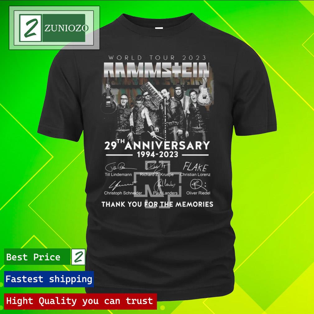 Official world Tour 2023 Rammstein 29th Anniversary 1994 – 2023 Thank You For The Memories Unisex T-Shirt