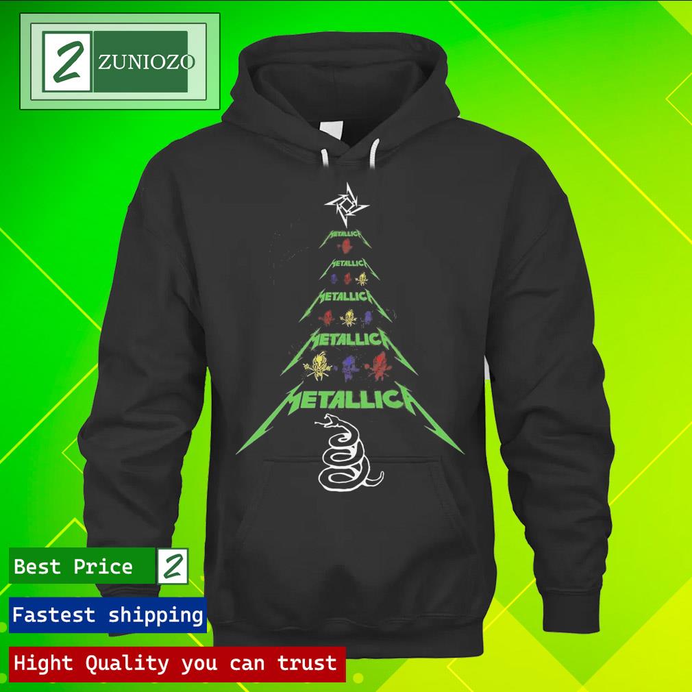 Official metallica Christmas Tree Design T-Shirt hoodie