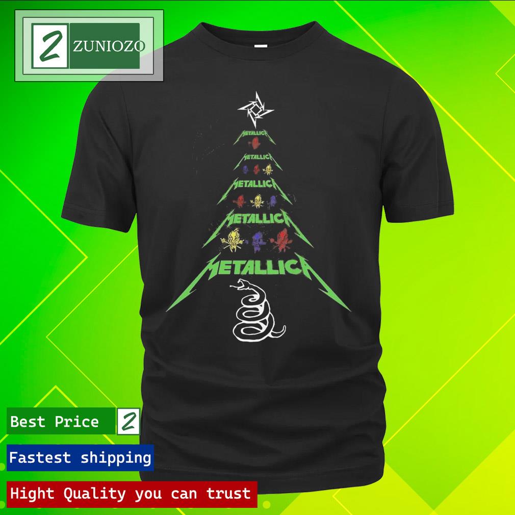 Official metallica Christmas Tree Design T-Shirt