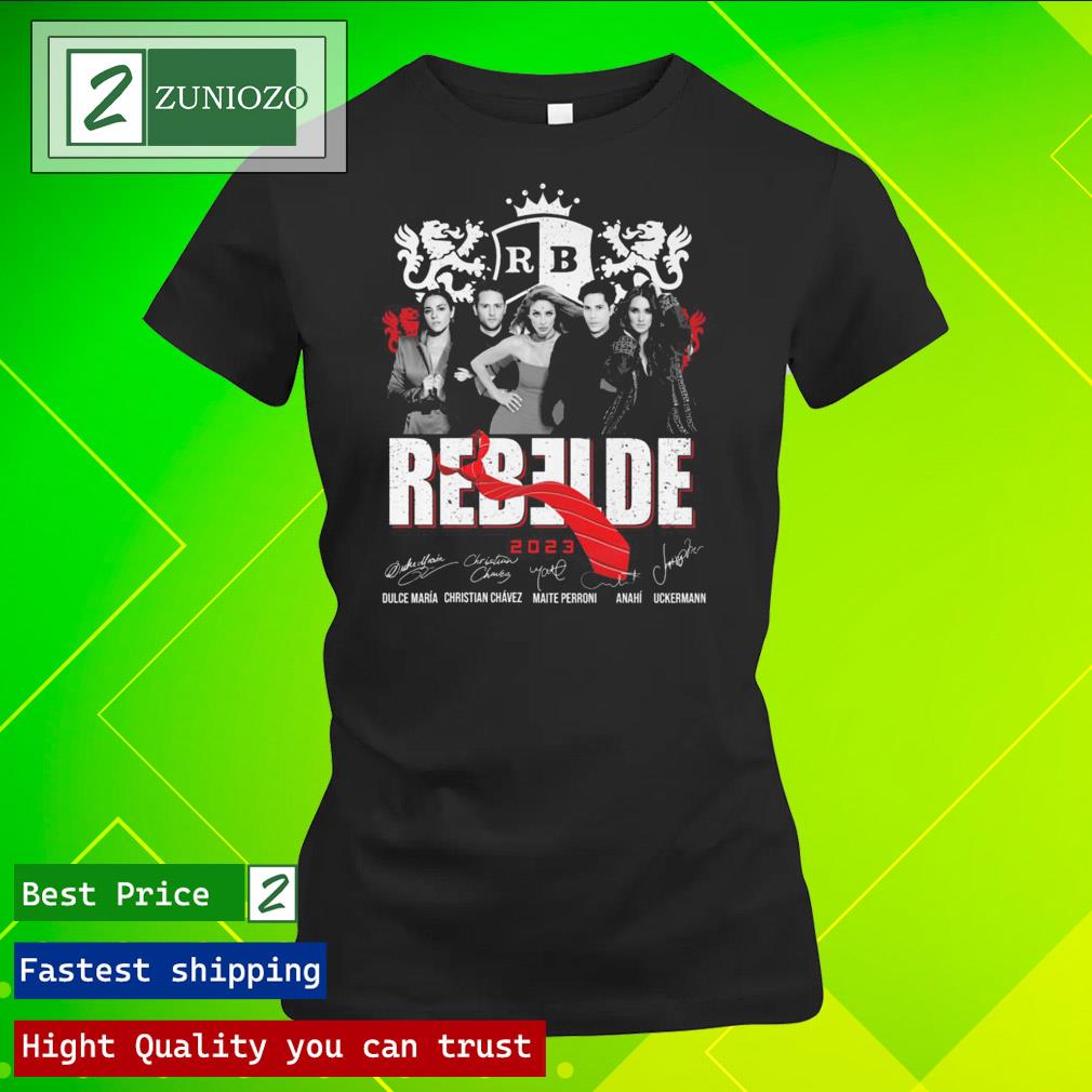 Official rebelde Mexican TV Series 2023 Signatures Shirt ladies tee shirt