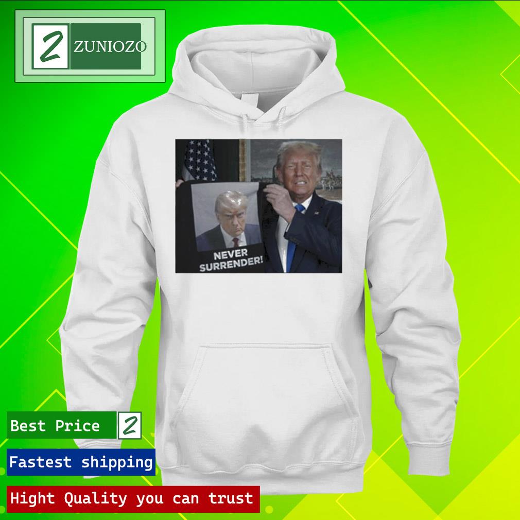 Official shows Trump off Trump shot never surrender lady's fleece cropped Shirt hoodie
