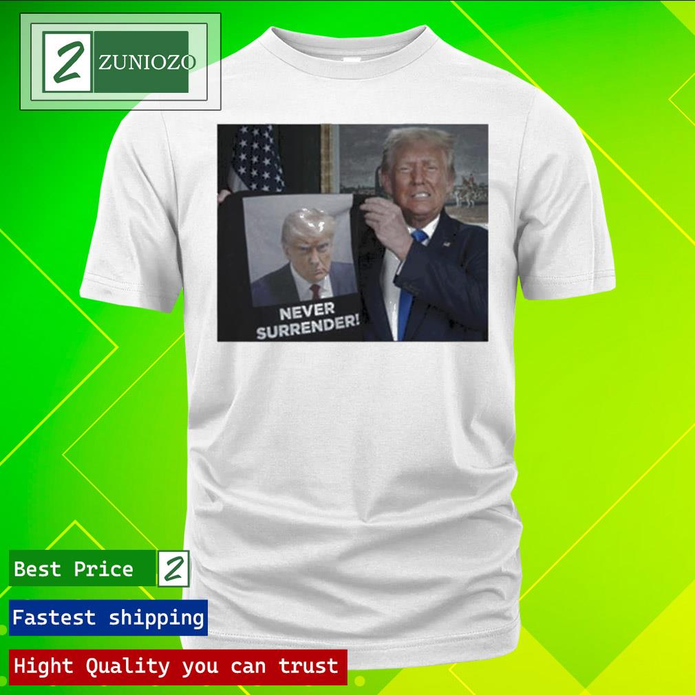 Official shows Trump off Trump shot never surrender lady's fleece cropped Shirt