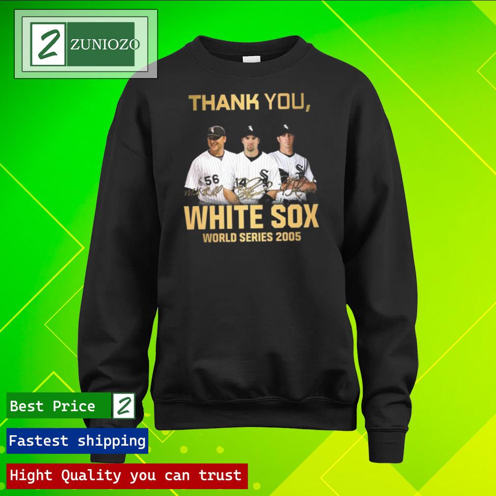 Official thank you white sox world series 2005 signatures Shirt longsleeve