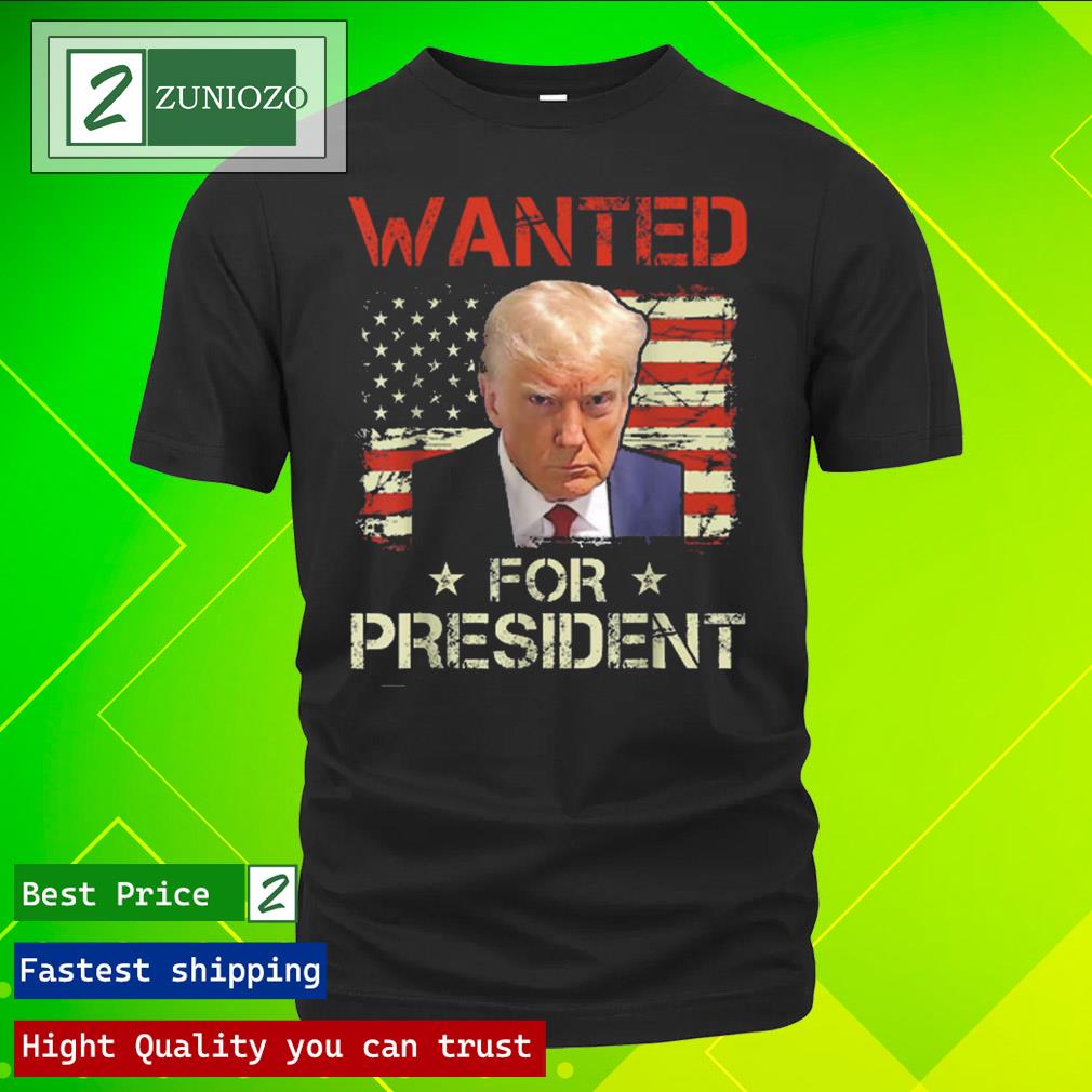 Official wanted Donald Trump For President 2024 USA Flag Shirt