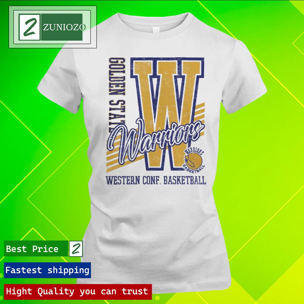 Official youth Mitchell & Ness White Golden State Warriors Hardwood Classics Make The Cut Shirt ladies tee