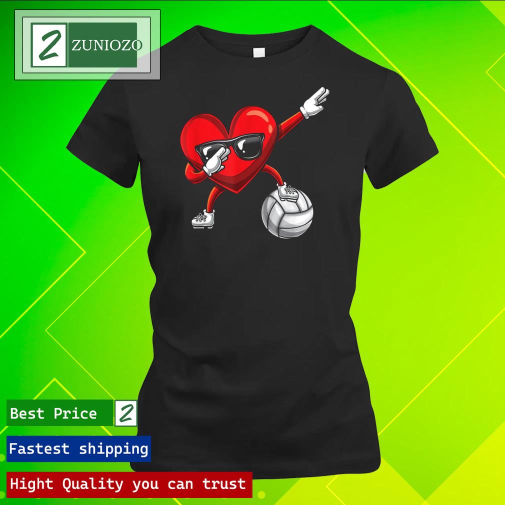 Official dabbing heart dab volleyball cute Valentines day Shirt ladies tee shirt