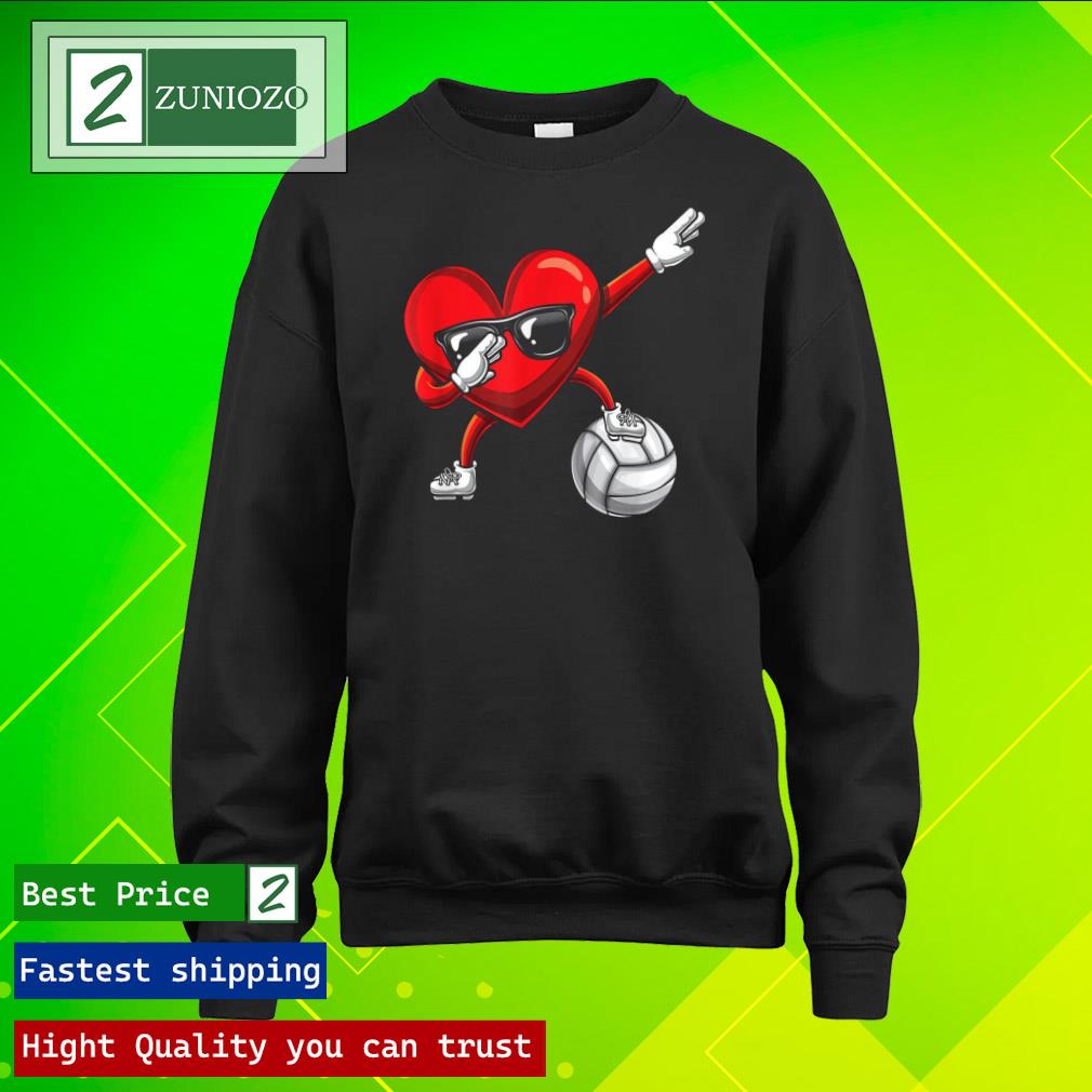 Official dabbing heart dab volleyball cute Valentines day Shirt longsleeve