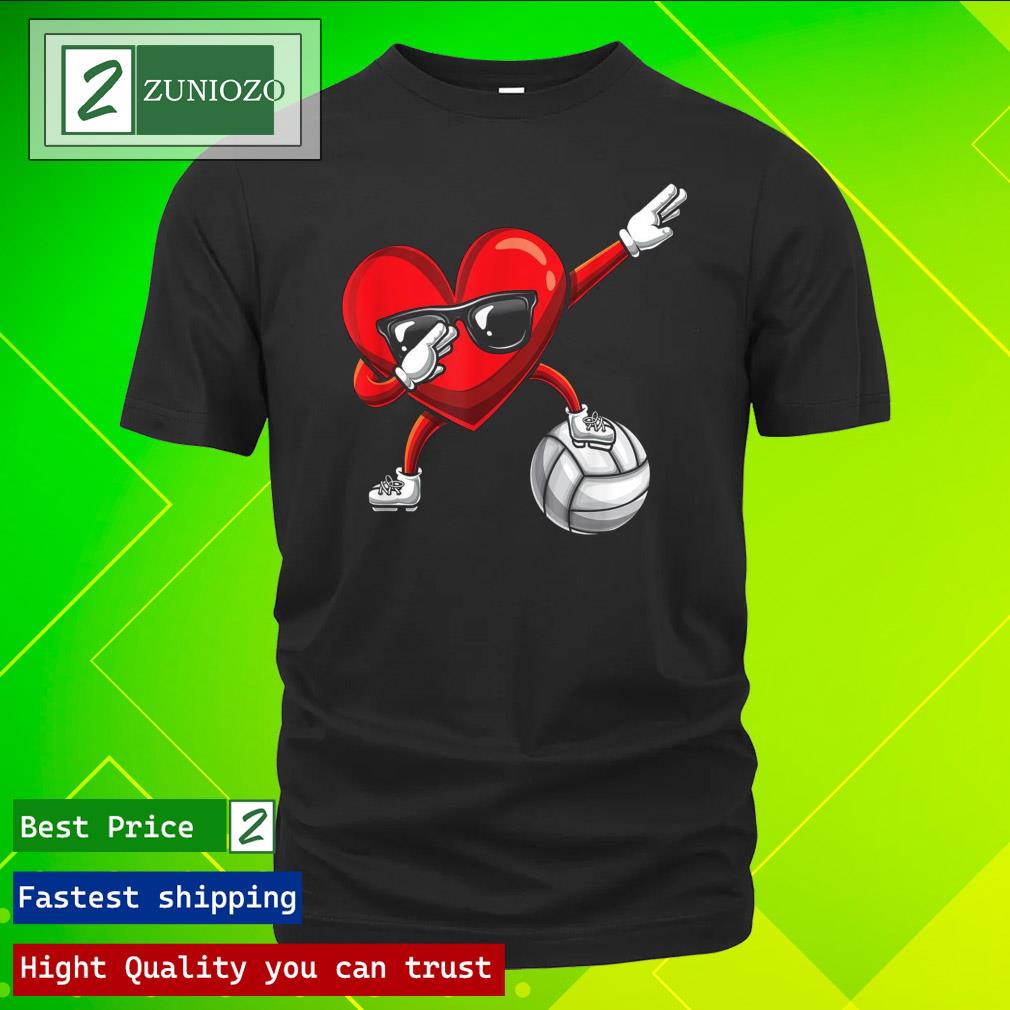 Official dabbing heart dab volleyball cute Valentines day Shirt