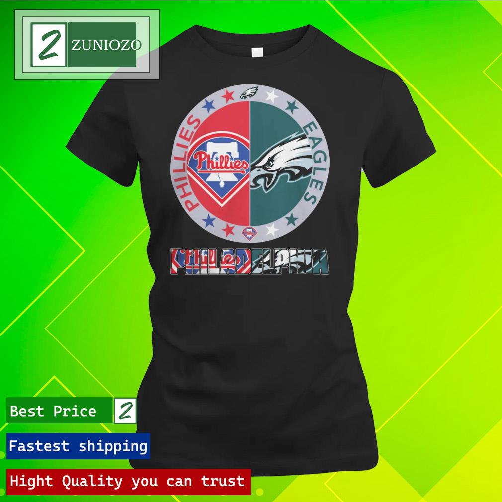Official philadelphia sports team philadelphia phillies and philadelphia eagles Shirt ladies tee shirt