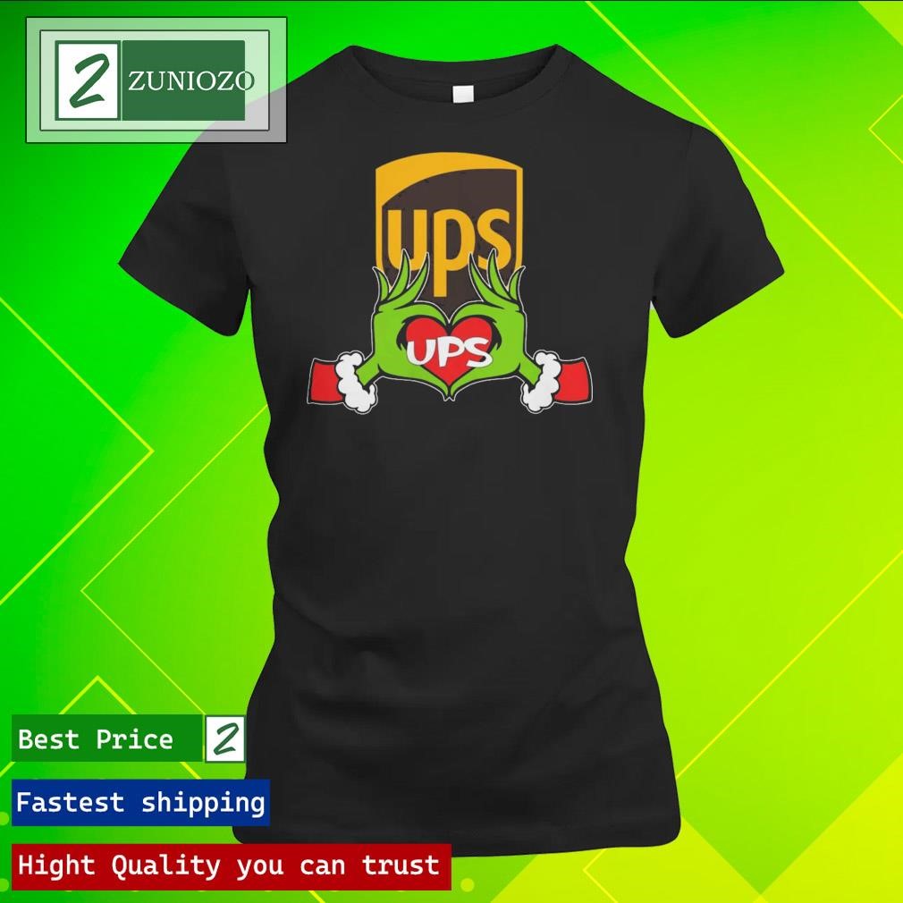 Funny Grinch Love UPS Logo Christmas 2023 Shirt ladies tee shirt