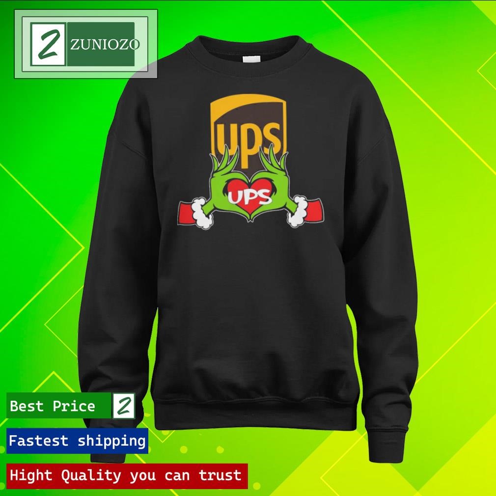 Funny Grinch Love UPS Logo Christmas 2023 Shirt longsleeve