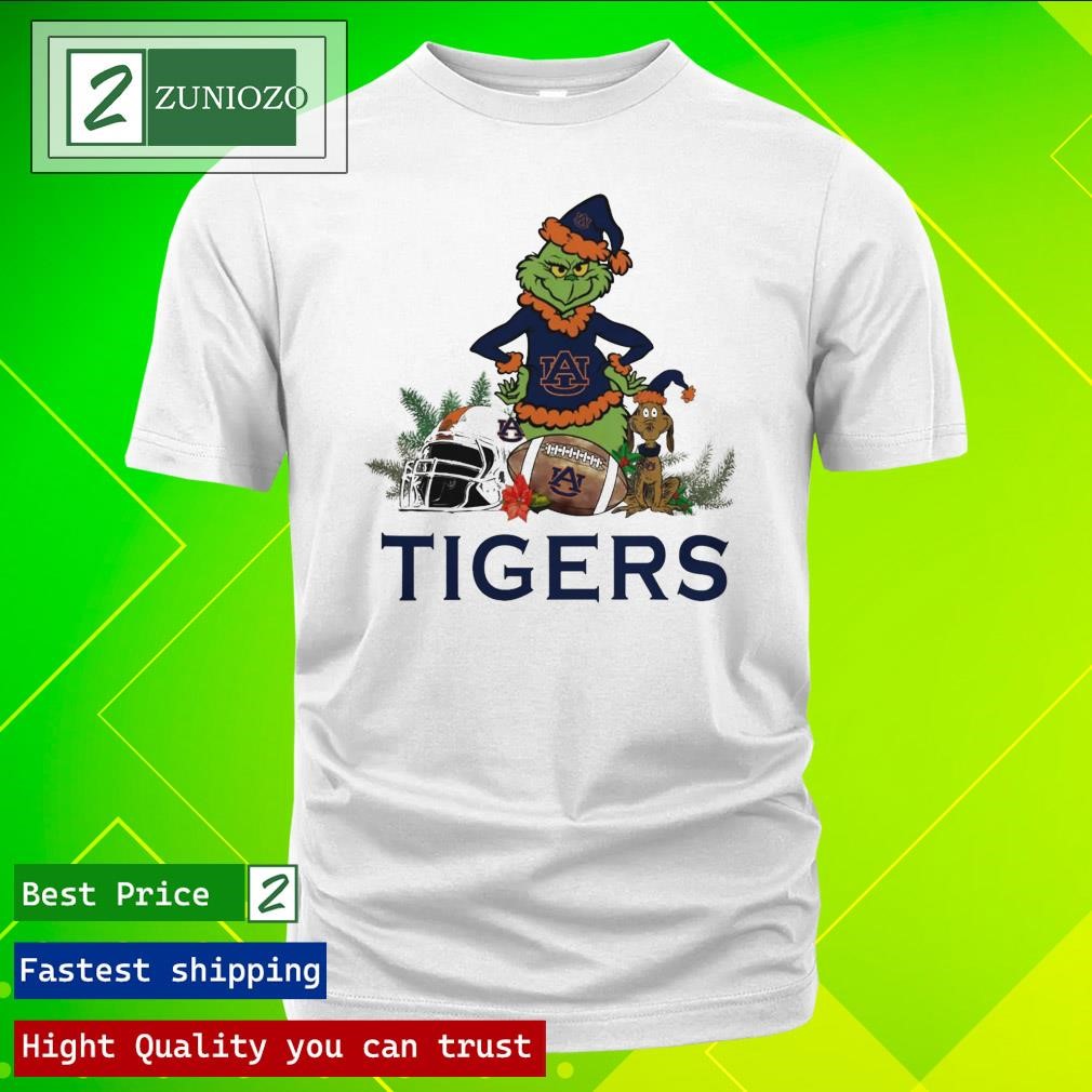 Nice Auburn Tigers Funny Grinch And Dog Christmas 2023 Shirt