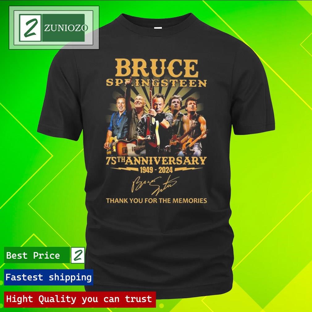 Official Bruce Springsteen 75th Anniversary 1949 – 2024 Thank You For The Memories T-Shirt