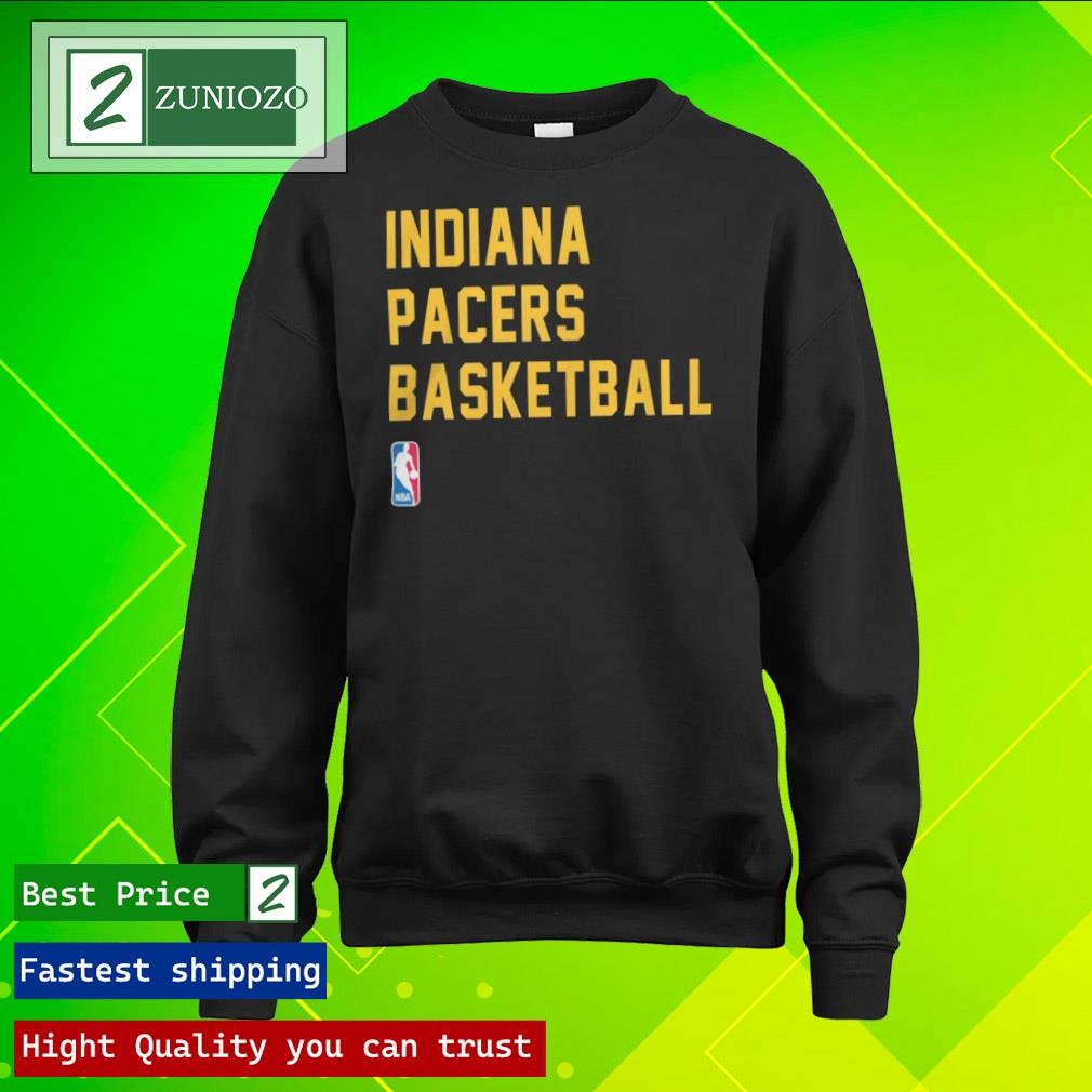 Official Indiana Pacers Basketball 2023-24 Sideline Legend Performance Practice Shirt longsleeve