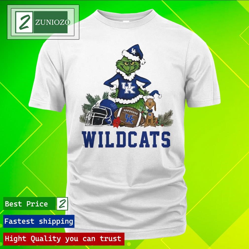 Official Kentucky wildcats funny grinch and dog Christmas Shirt