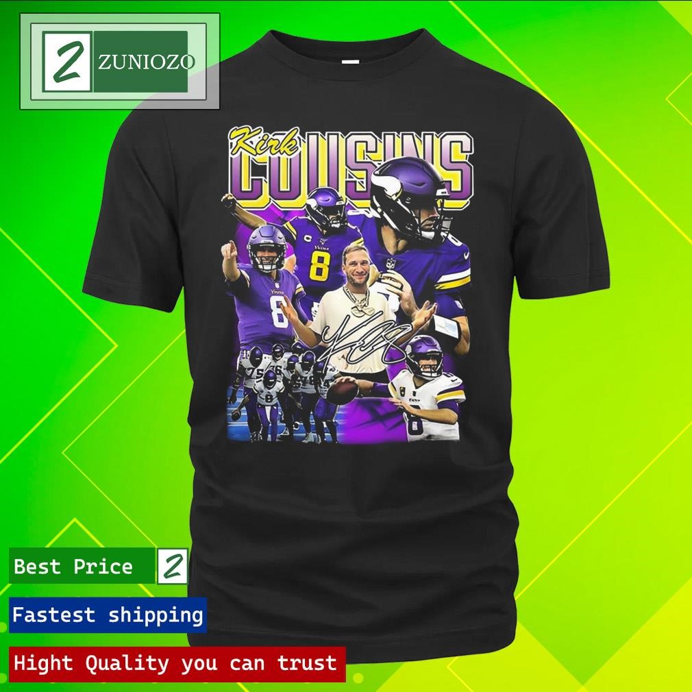 Official Kirk Cousins Minnesota Vikings Signatures T-Shirt