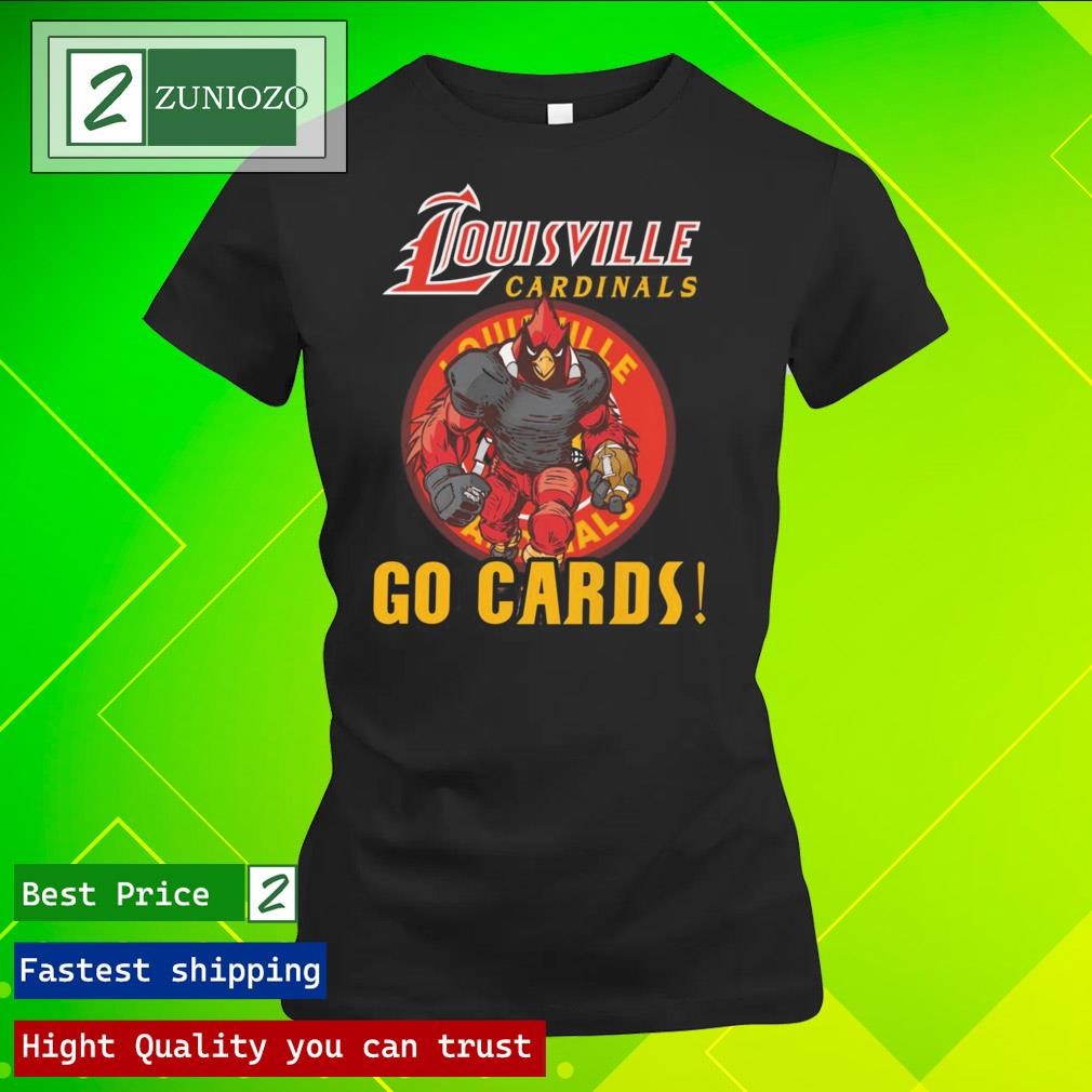 Official Louisville cardinals go cards logo Shirt ladies tee shirt