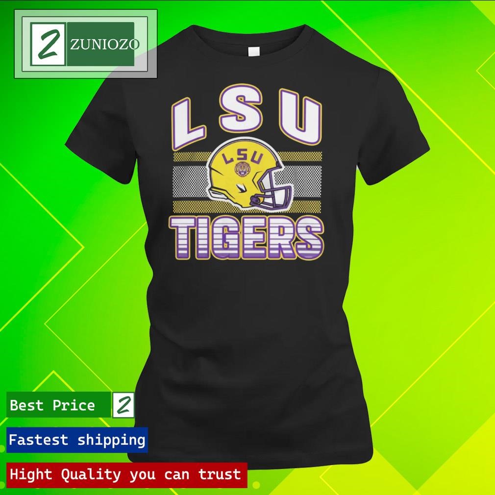 Official Lsu tigers Football wordmark helmet Shirt ladies tee shirt