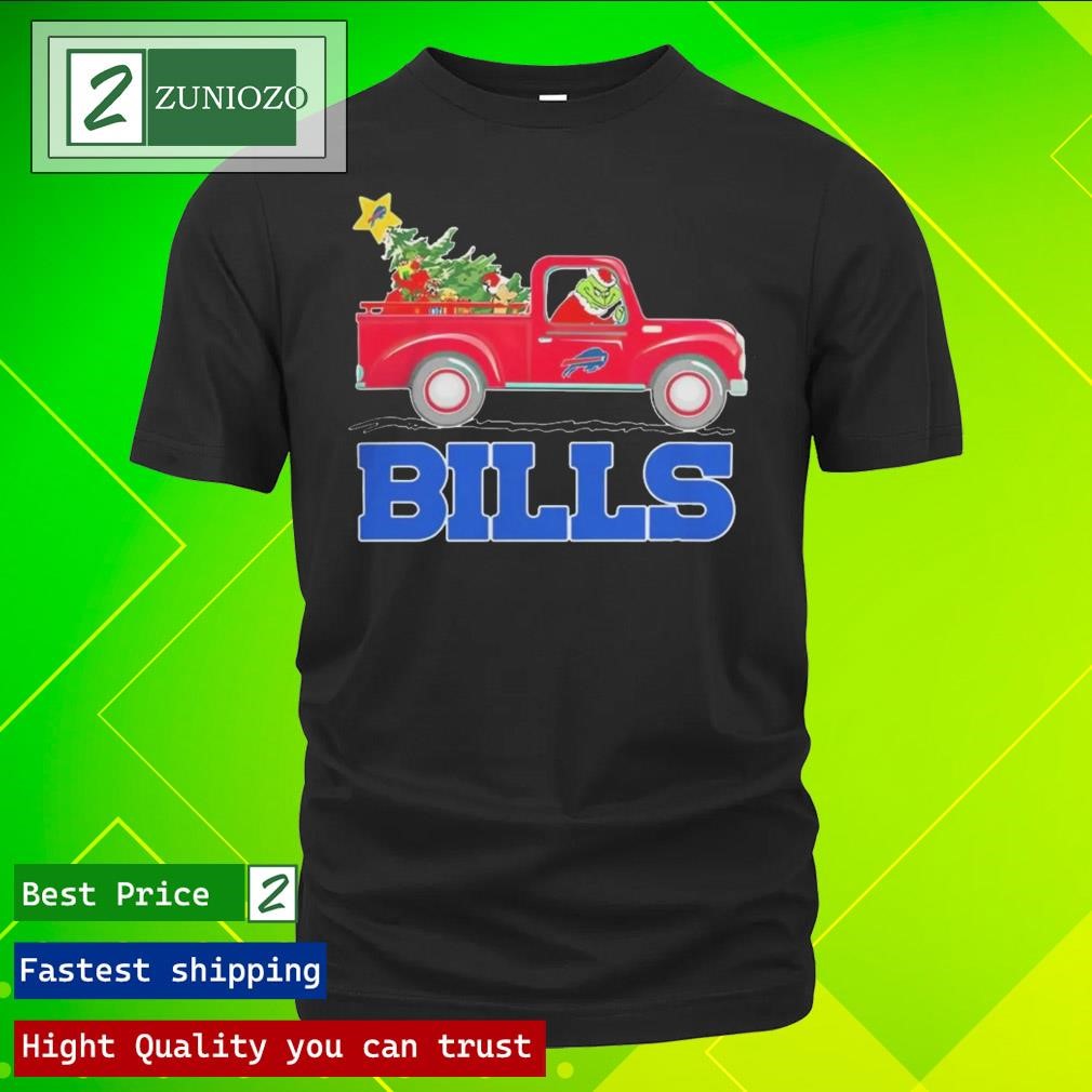 Official NFL Buffalo Bills Santa Grinch Driving Truck Christmas Shirt