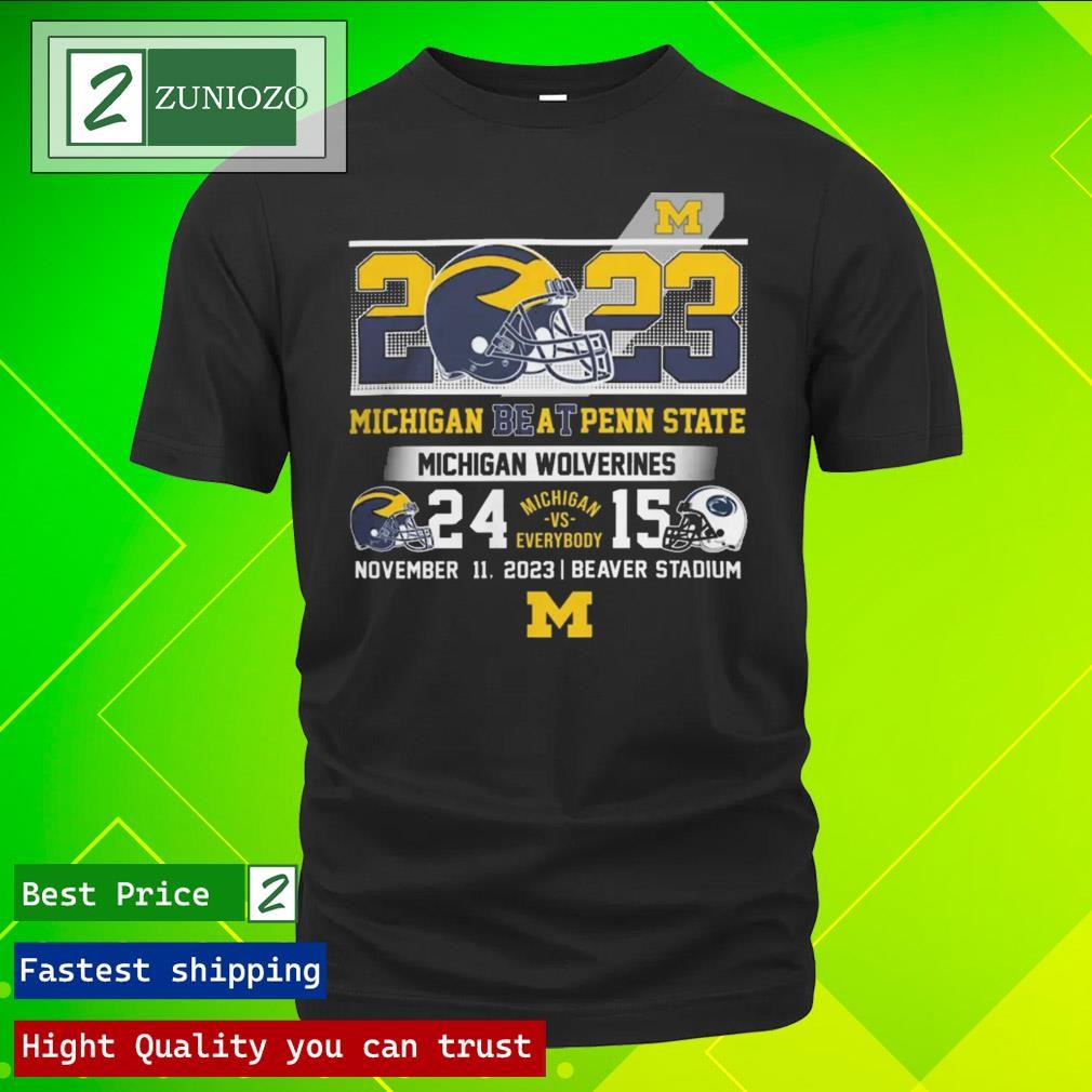 Official Ncaa 2023 Michigan Beat Penn State Michigan Wolverines 24-15 Shirt
