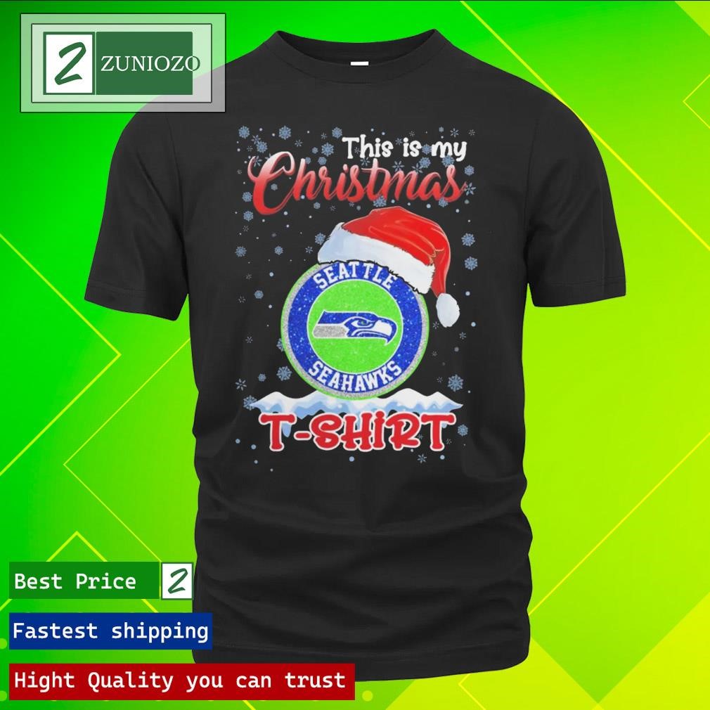 Official Nfl Seattle Seahawks This Is My Christmas Tee Shirt