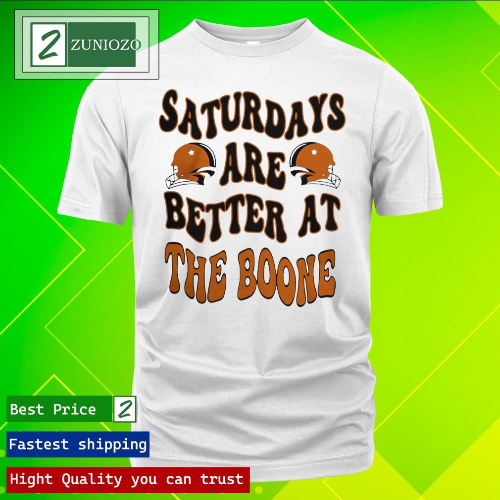Official Oklahoma State Football Saturdays Are Better At The Boone 2023 Helmet Shirt
