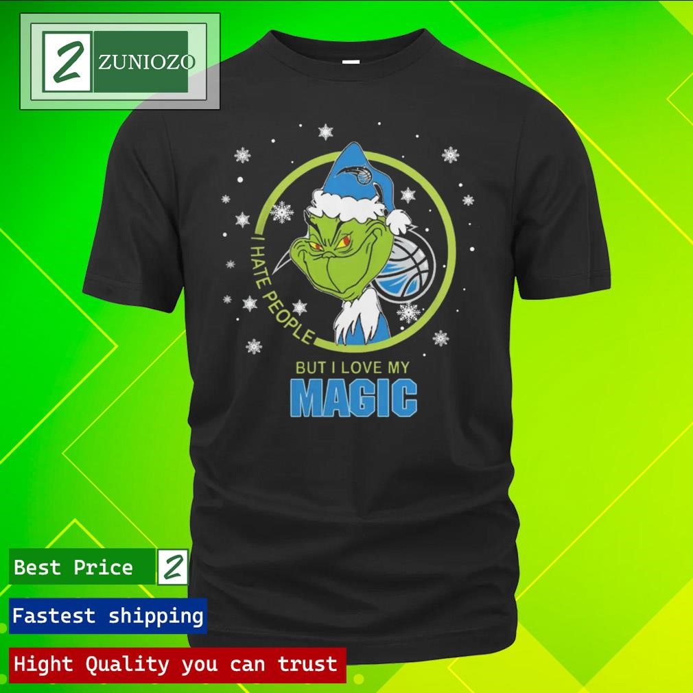 Official Orlando Magic Christmas Grinch I Hate People But I Love My Favorite Basketball Team Shirt