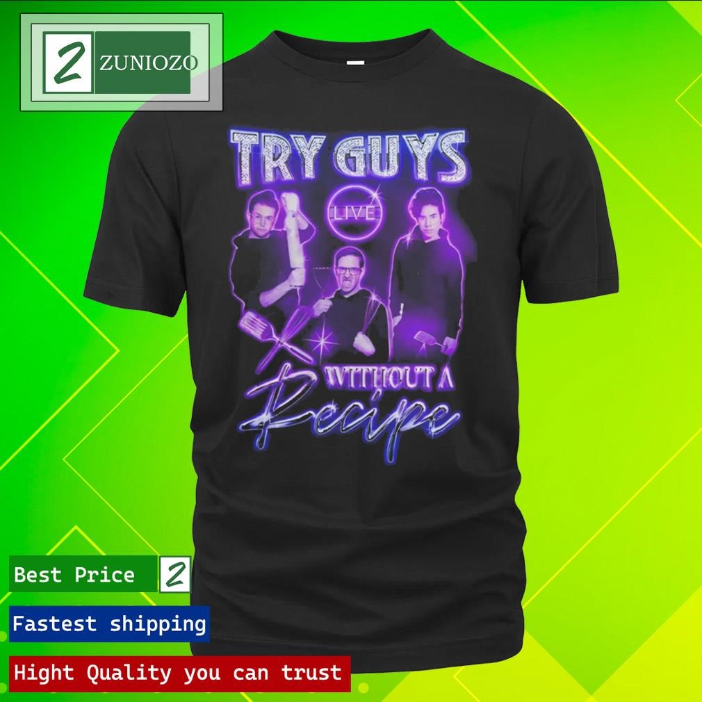 Official Try guys merch war live vintage black tour Shirt