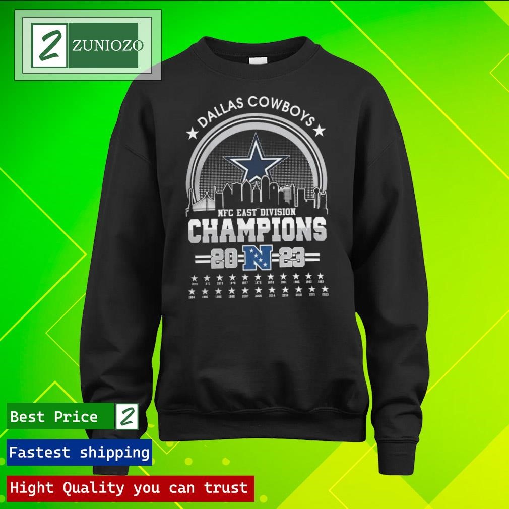 Official Dallas Cowboys Skyline NFC East Division Champions 2023-24 T ...