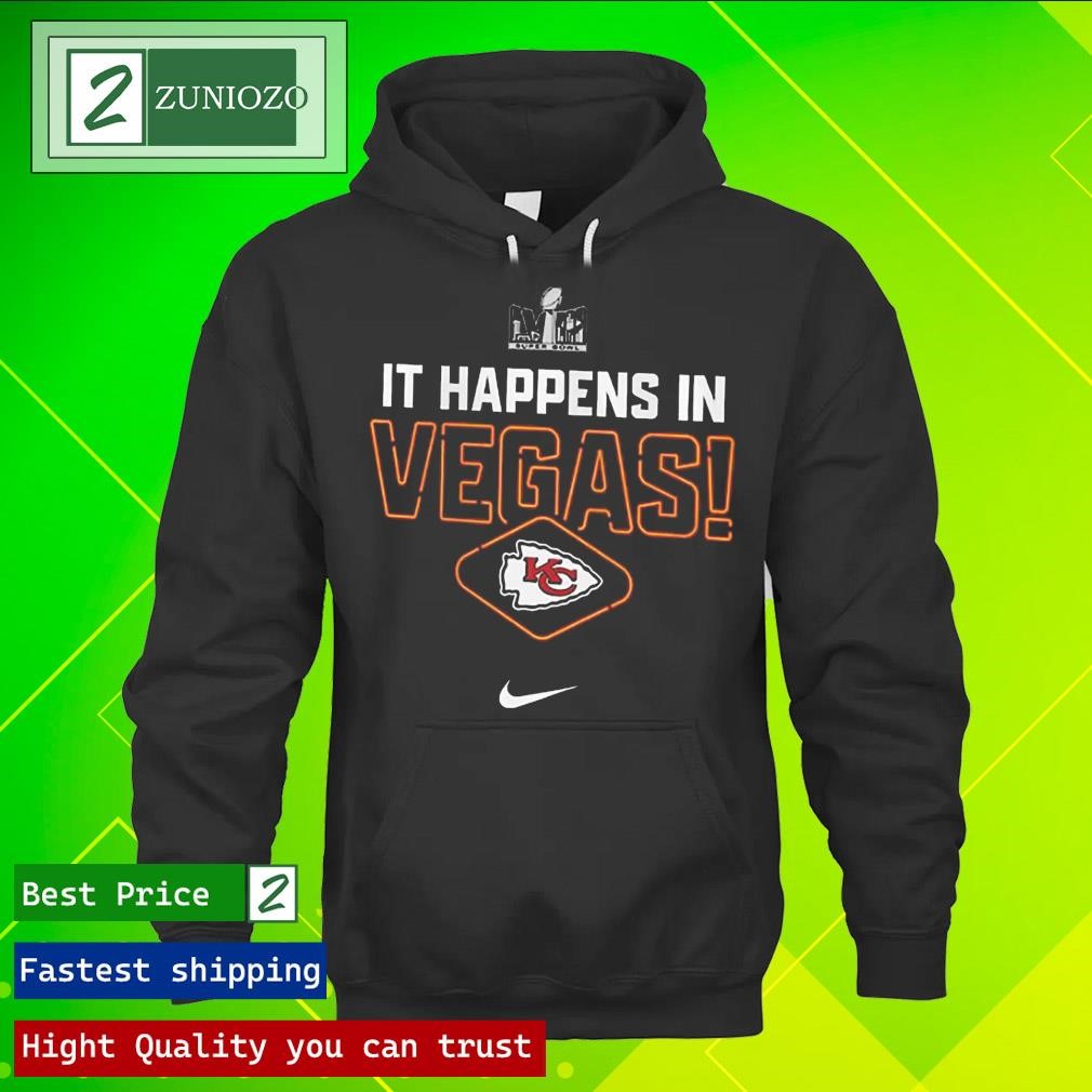 Official Kansas City Chiefs It Happens In Vegas Super Bowl Lviii T-Shirts hoodie