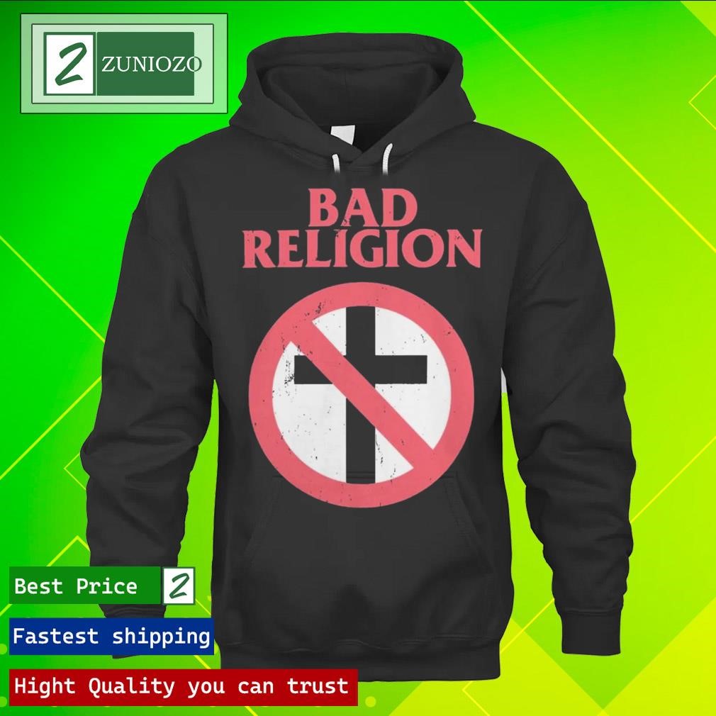 Official Bad Religion Merch Distressed Big Crossbuster hoodie