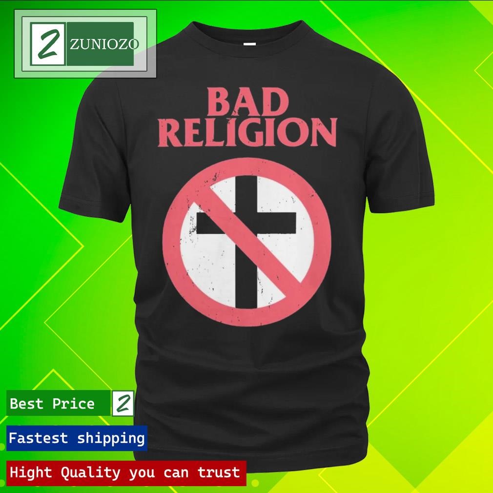 Official Bad Religion Merch Distressed Big Crossbuster T-Shirt