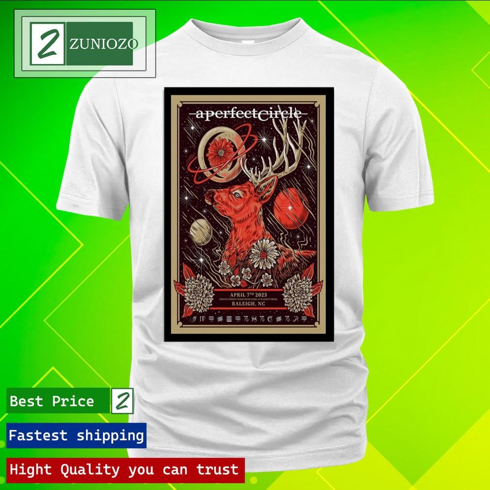 Official A Perfect Circle Coastal Credit Union Music Park Raleigh NC Event Poster April 7 2024 Shirt